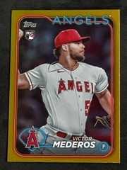 2024 Topps Series 1 Victor Mederos #270 Gold Foil RC Los Angeles Angels